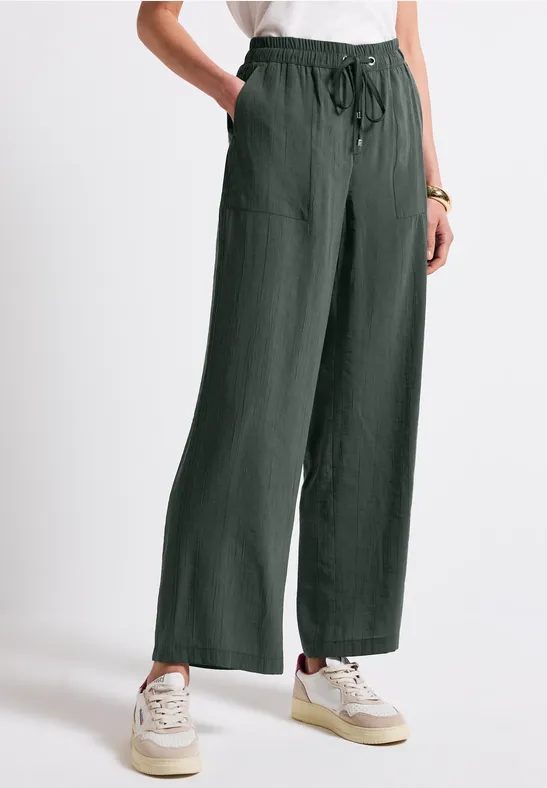 Wide Leg Strukturhose