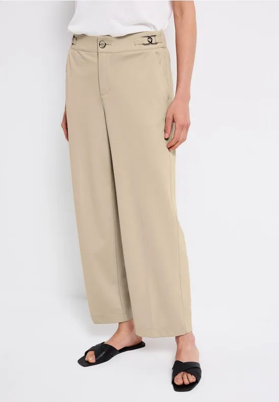 Straight Leg Piqué Hose