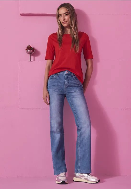 STREET ONE Bootcut-Jeans 
