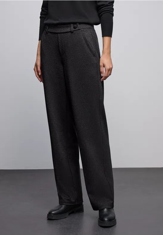 Glitzernde Straight Leg Hose