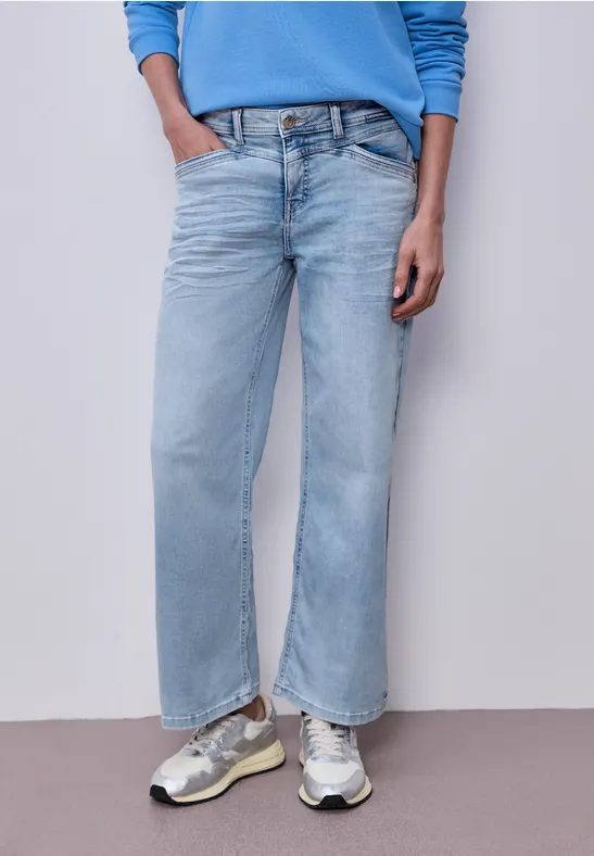 Wide Leg Jeans mit Comfort Bund