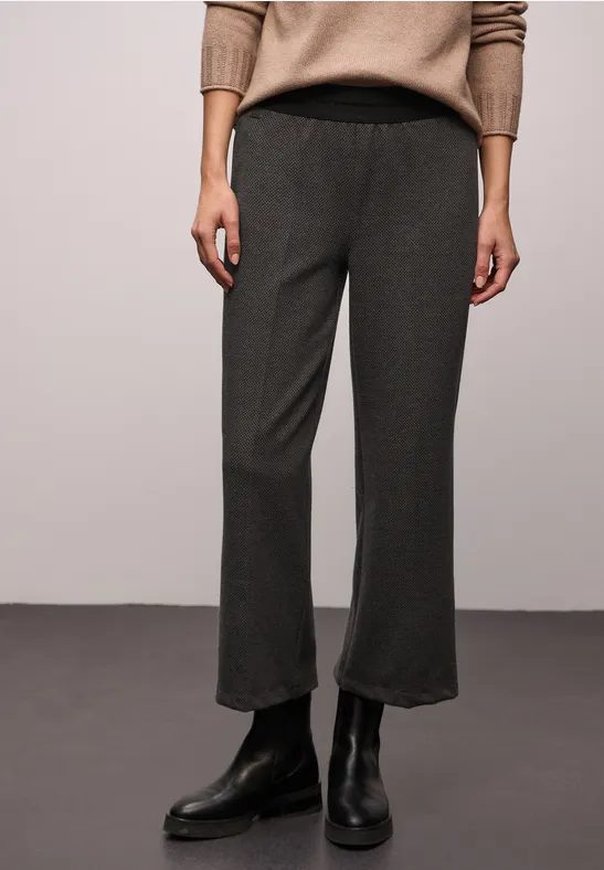 7/8 Wide Leg Herringbone  Hose