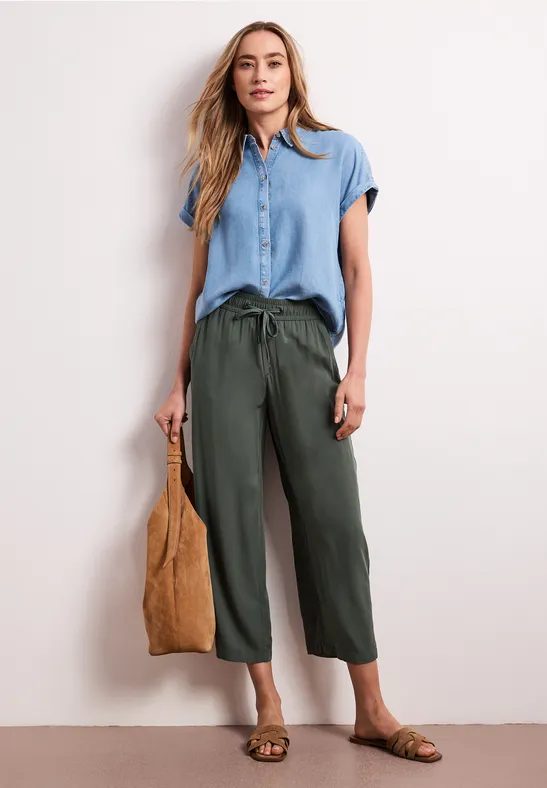 High Waist Wide Leg Hose im Loose Fit