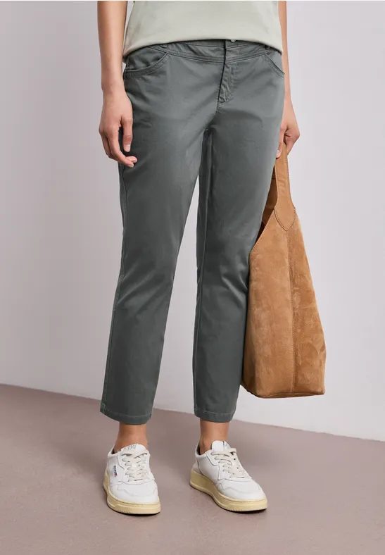 7/8 Slim Leg Hose im Satin