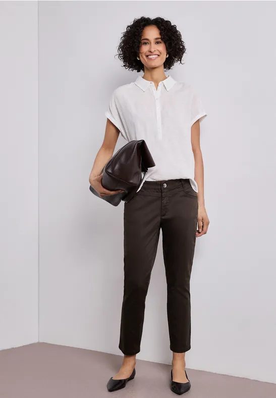 7/8 Slim Leg Hose im Satin