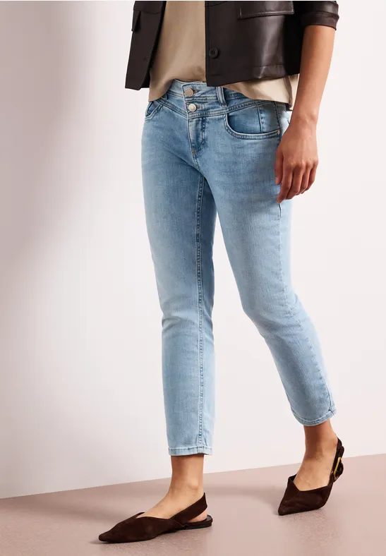 7/8 Mid Waist Slim Leg Jeans im Slim Fit