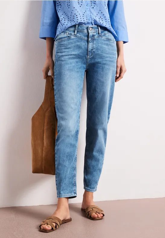 Tapered Leg Jeans im Loose Fit mit Comfort Bund
