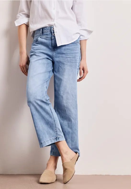 7/8 High Waist Wide Leg Jeans im Loose Fit