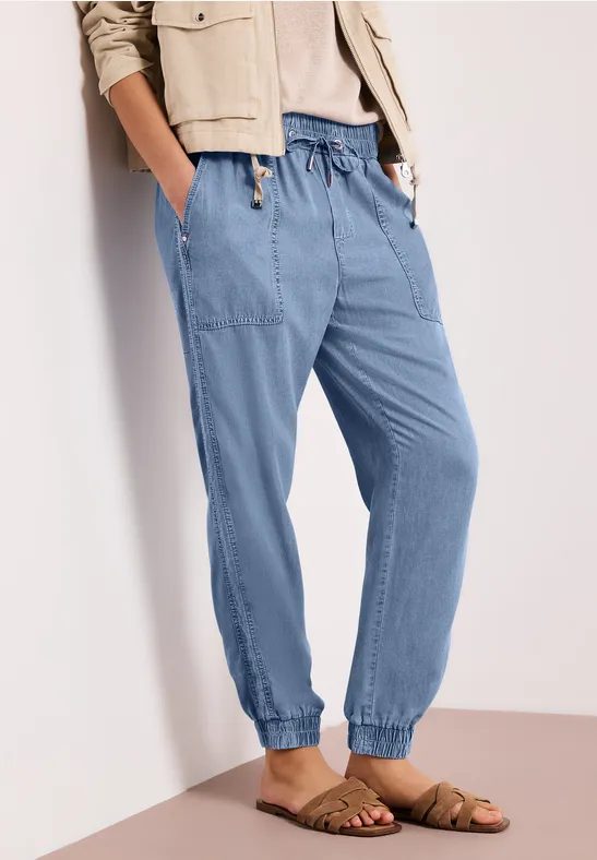 Slim Leg Hose in Washed