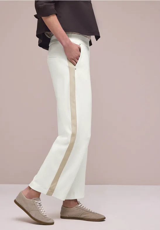 Wide Leg Hose mit Gallonstreifen