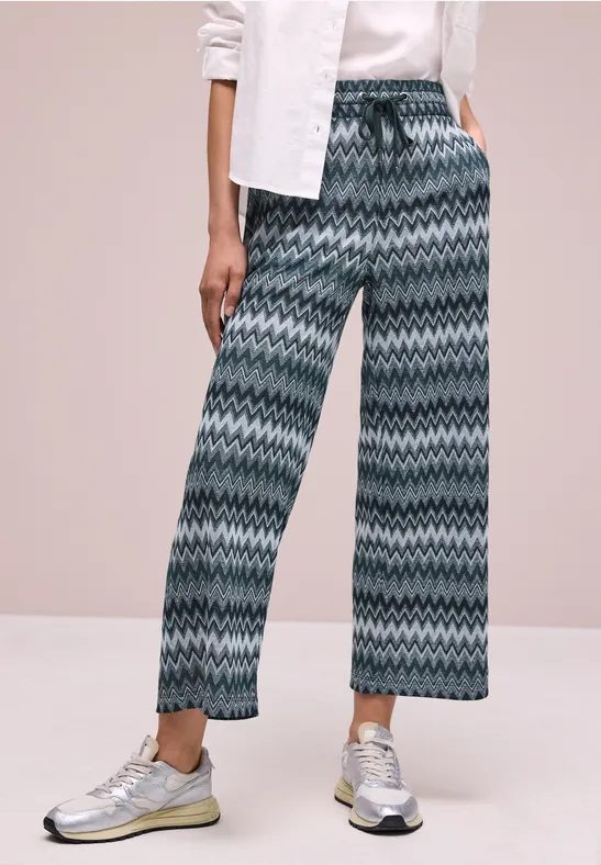 7/8 Wide Leg Hose mit Zick