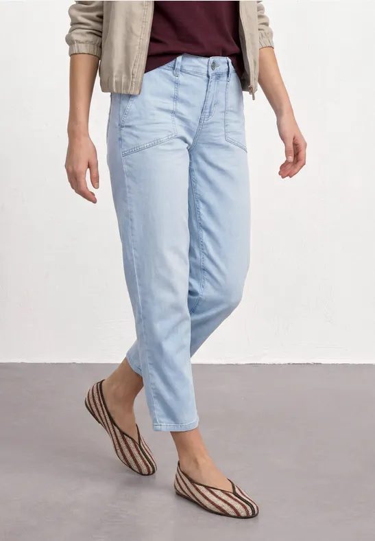 Mid Waist Jeans im Chino