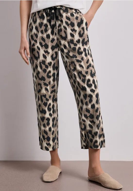 7/8 Wide Leg Hose im Loose Fit mit Print