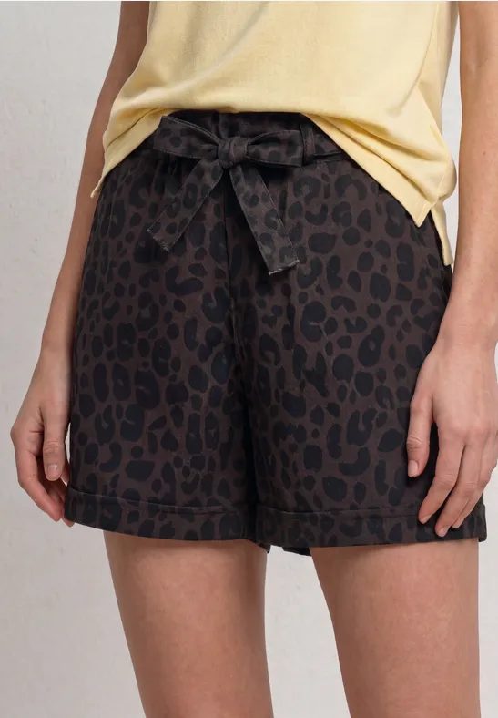 High Waist Shorts mit Paperbag