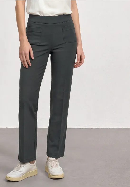 High Waist Straight Leg Hose im Casual Fit