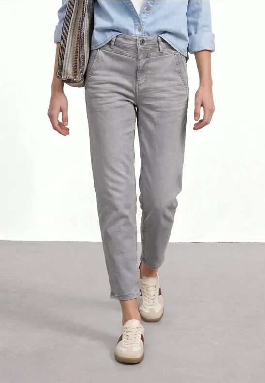 High Waist Barrel Leg Jeans im Loose Fit