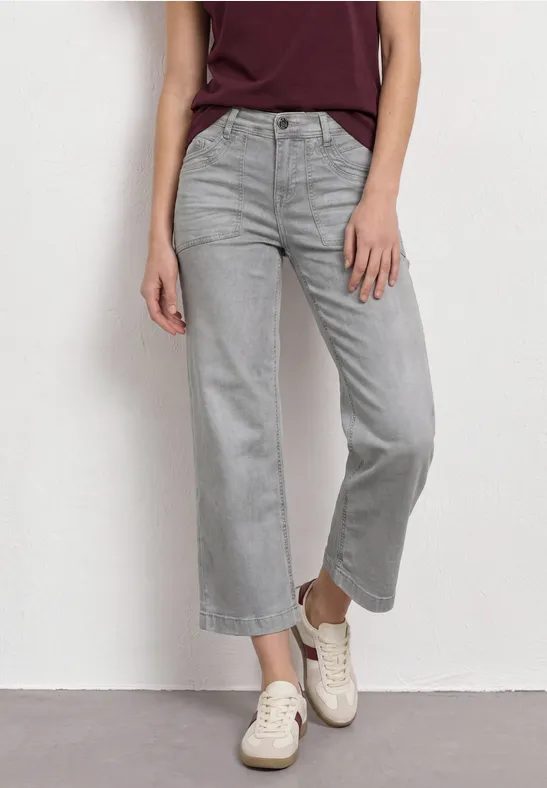 7/8 Mid Waist Jeans Culotte mit Comfort Bund