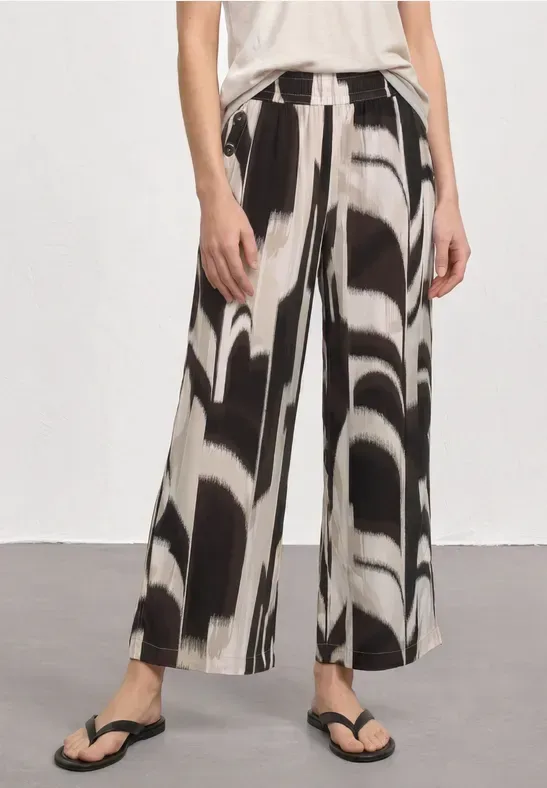 High Waist Wide Leg Hose im Loose Fit
