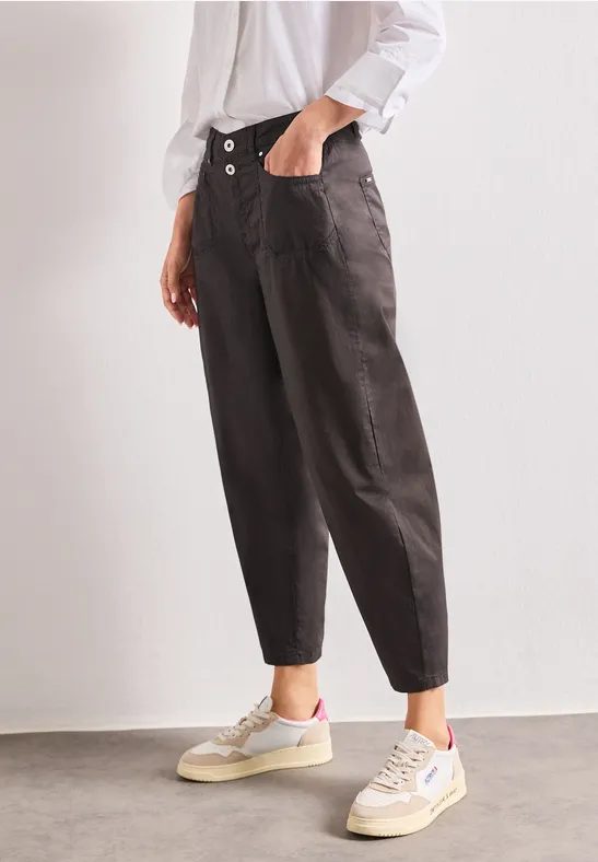 High Waist Barrel Leg Hose