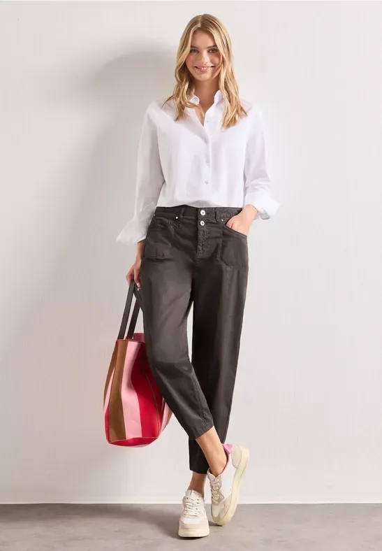 High Waist Barrel Leg Hose