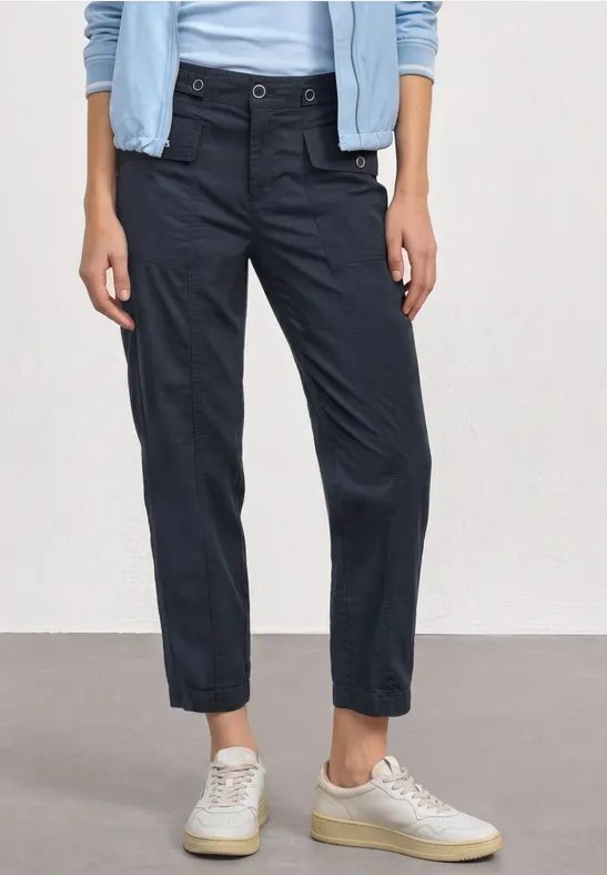 High Waist Barrel Leg Hose im Casual Fit