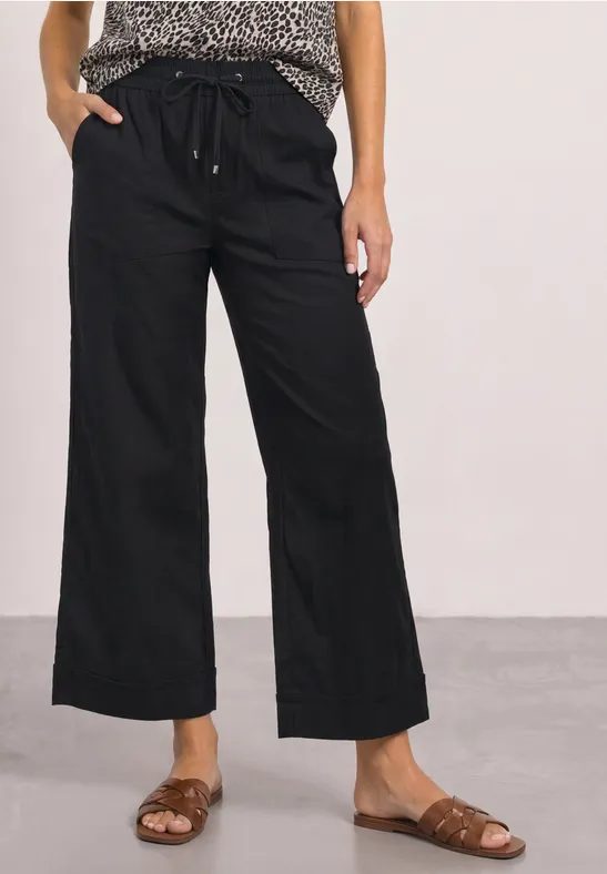 Straight Leg Hose im Casual Fit mit Turn
