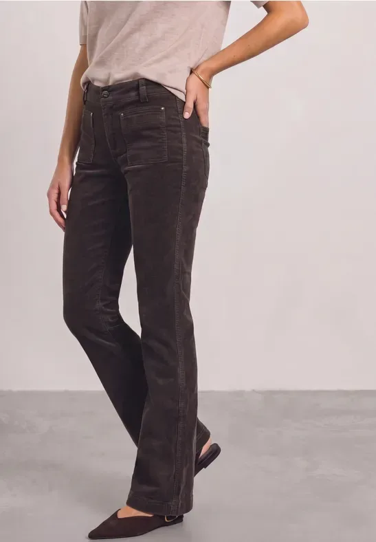 High Waist Bootcut Hose im Slim Fit