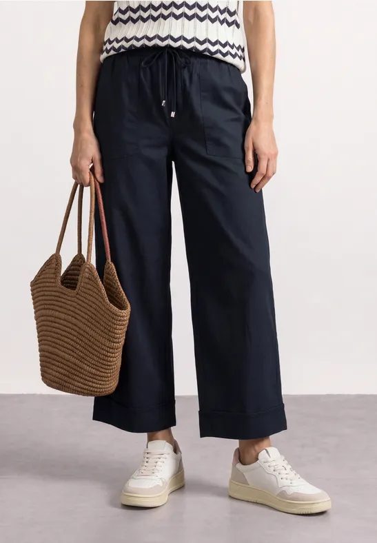 Straight Leg Hose im Casual Fit mit Turn