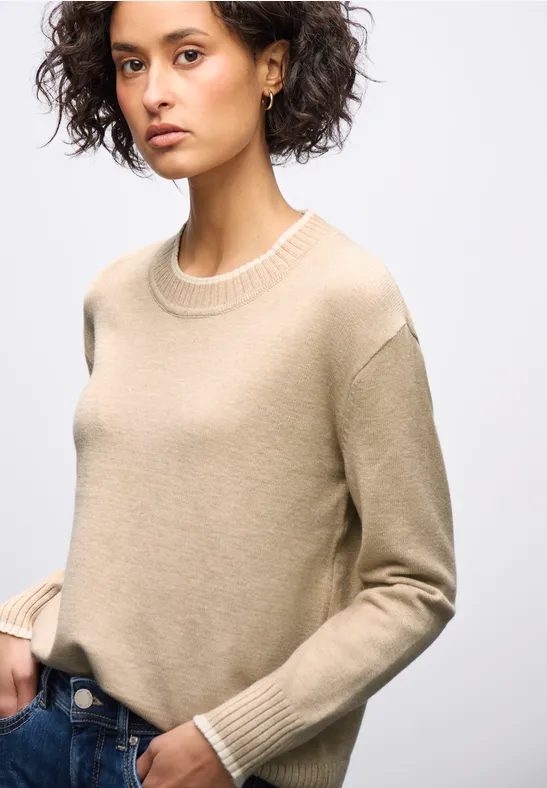 Pullover mit Kontrastdetails