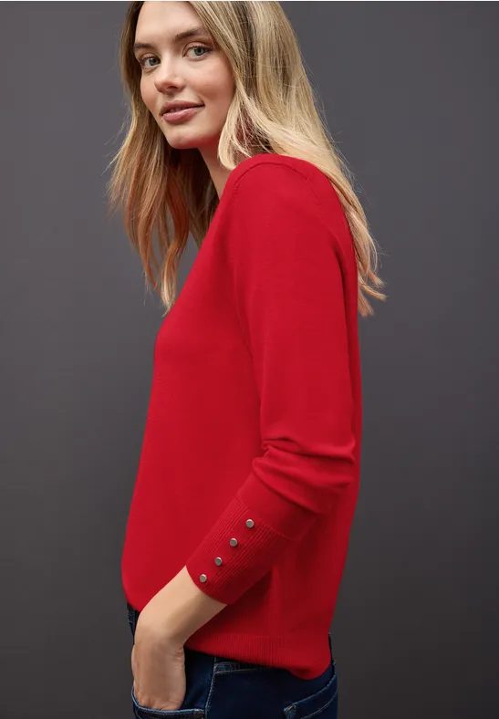 Pullover mit Knopfdetail