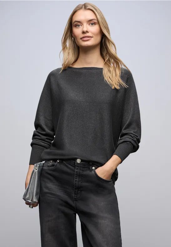 Glitzernder Dolman Pullover