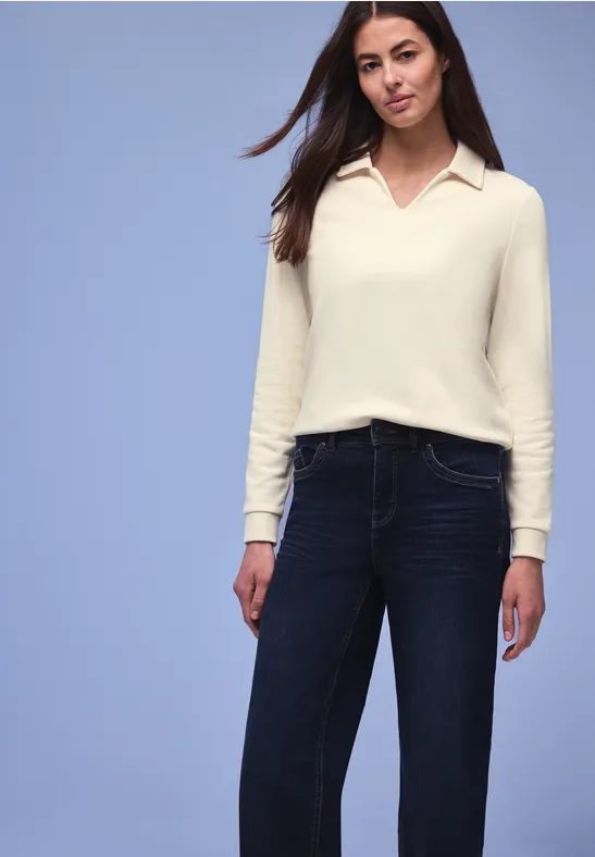 Sweatshirt mit Kragen