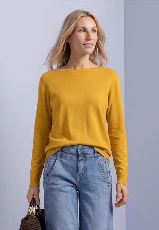 Basic Pullover mit U