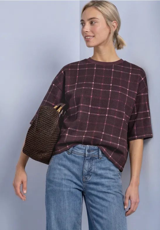 Kurzarm Sweatshirt mit Print