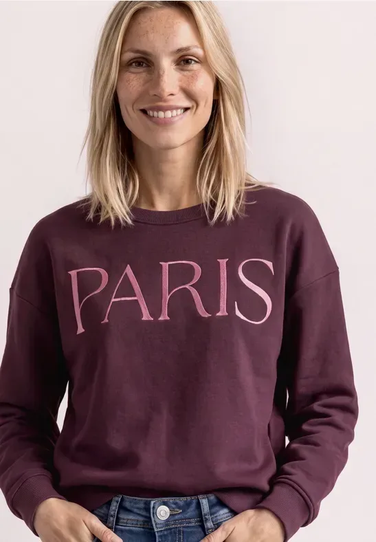 Loose Fit Sweatshirt mit Artwork