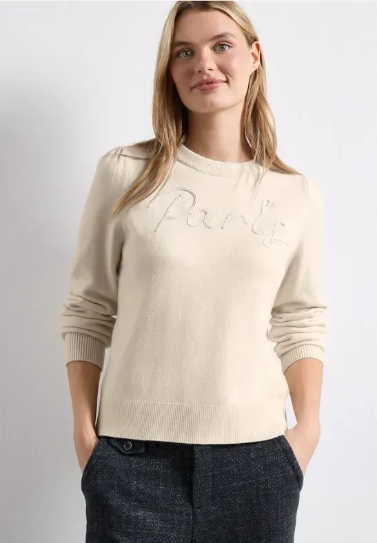 Pullover mit Emboidery Wording