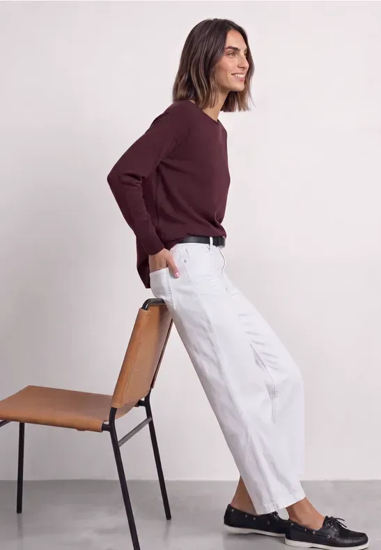 Dolman Pullover mit Boat Neck