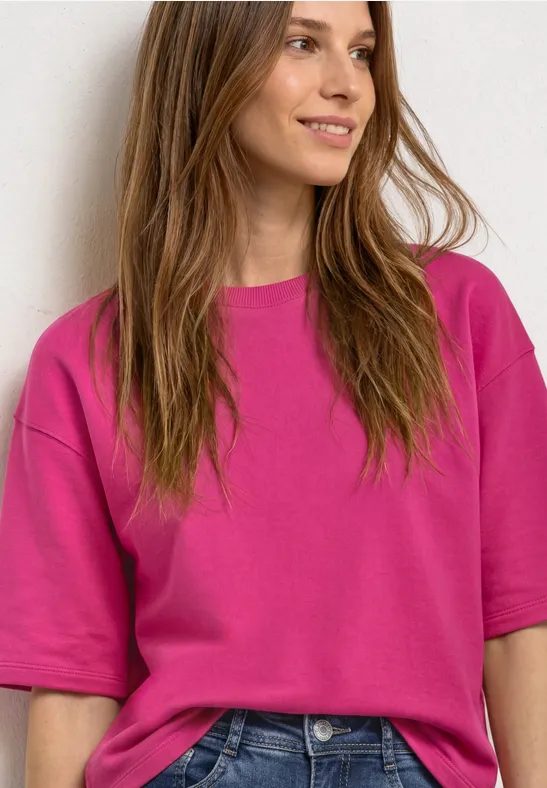 Kurzarm Sweatshirt mit Rundhals