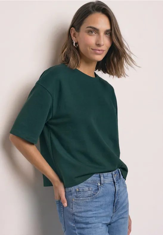 Kurzarm Sweatshirt mit Rundhals