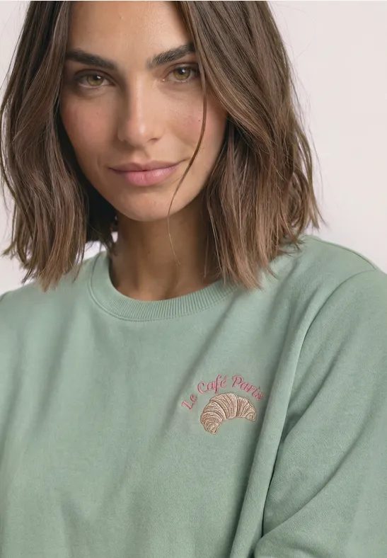 Sweatshirt mit Rundhals und Embroidery
