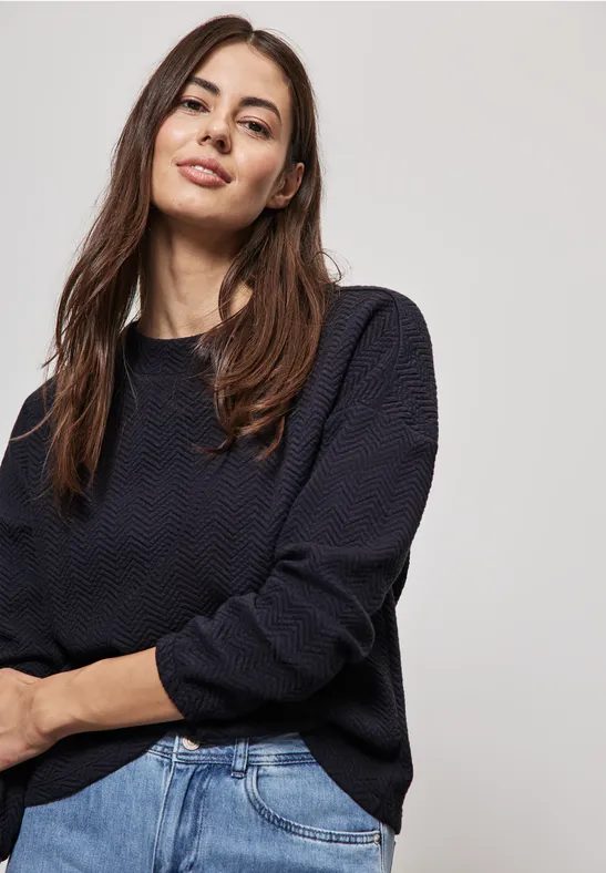 Strukturshirt mit Turtleneck