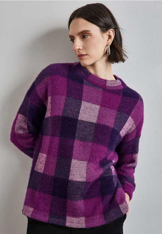 Kariertes Turtleneck Shirt