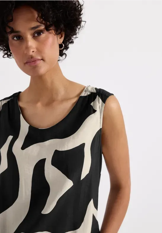 Strukturmix Top mit Print