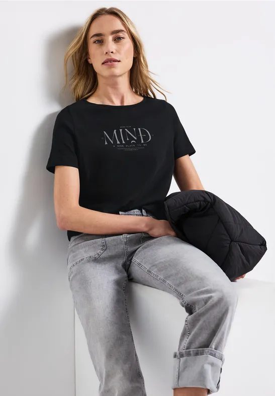 Basic Shirt mit Print