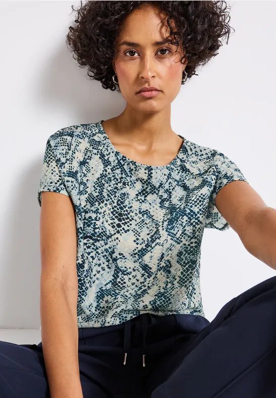 Materialmix Snake Shirt