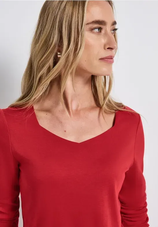 Shirt mit Carrée Ausschnitt