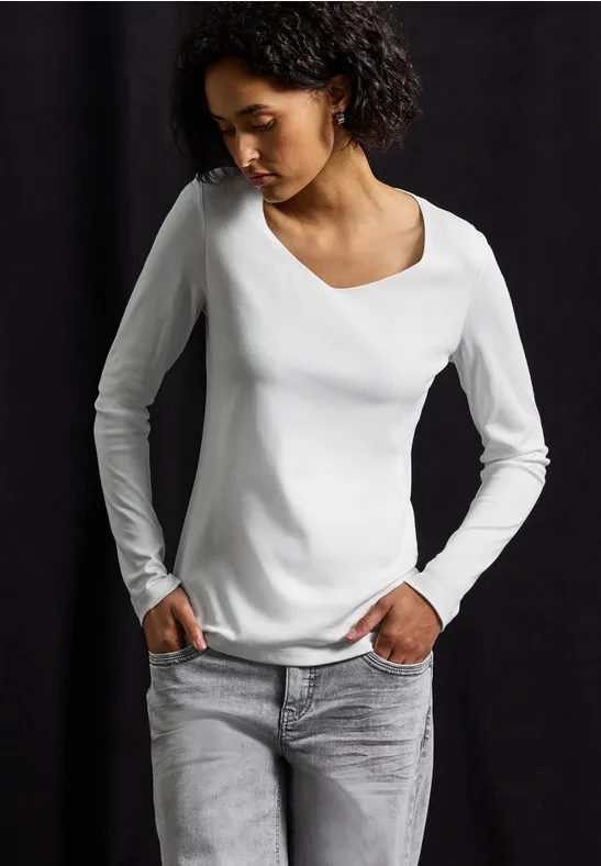 Shirt mit Carrée Ausschnitt