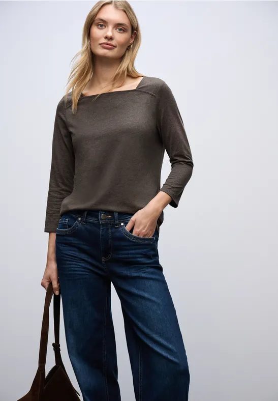 Shirt mit Carré Ausschnitt