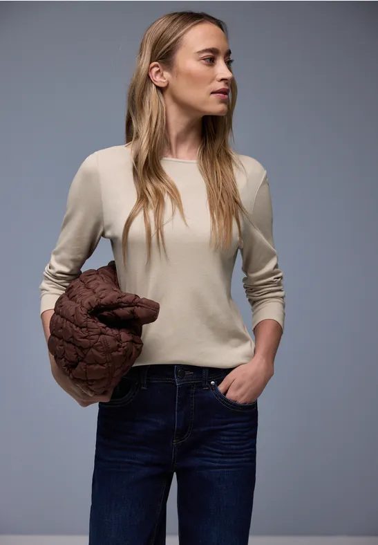 Shirt in Unifarbe
