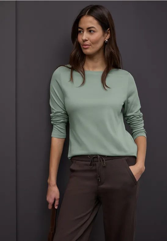 Shirt in Unifarbe